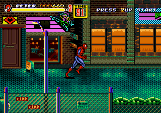 Spider-Man in Streets of Rage 2 Sega Genesis Video Game Cart