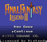 Final Fantasy Legend III DX (Game Boy Color Reproduction)