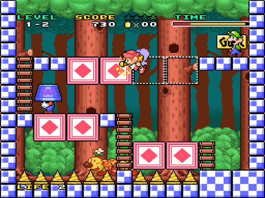 Mario & Wario SNES Video Game Cart