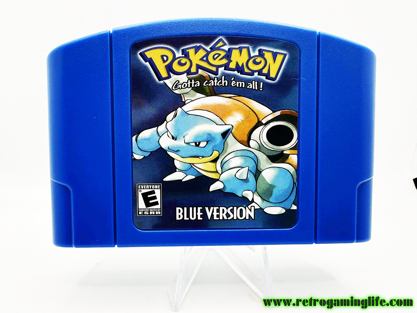 Pokemon Blue Version Nintendo 64 Game Cart