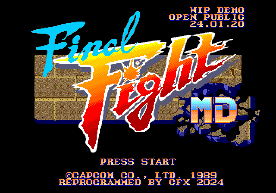 Final Fight MD Demo Sega Genesis Video Game Cart