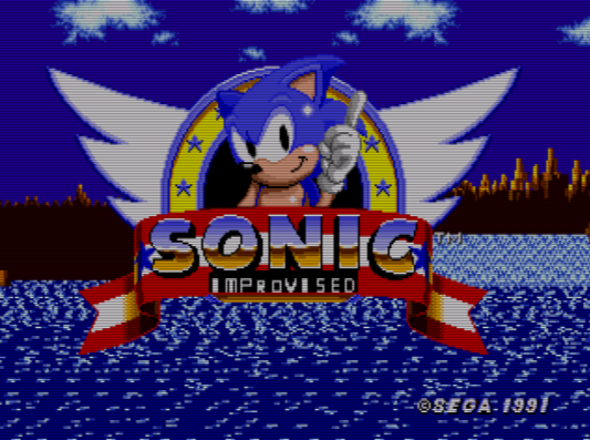 Sonic the Hedgehog Improved Edition Sega Genesis Video Game Cart
