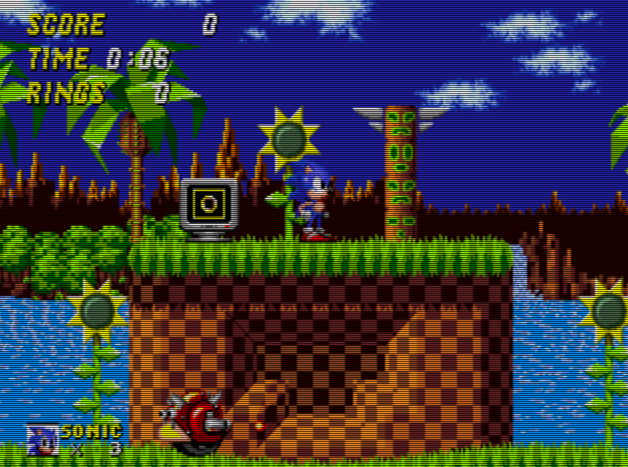 Sonic the Hedgehog Improved Edition Sega Genesis Video Game Cart