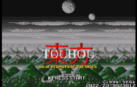 Touhou -An Aftermath of the Index- Sega Genesis Reproduction Video Game Cart