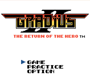 Gradius II DX – Game Boy Reproduction Cartridge