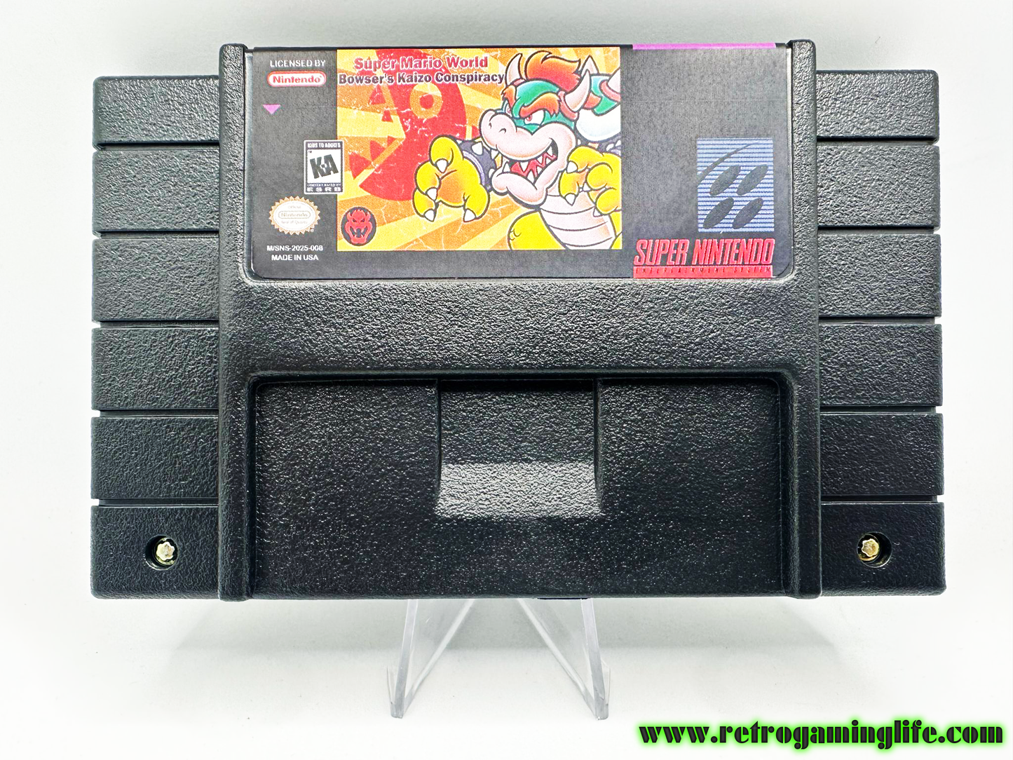 Super Mario World The Bowser's Kaizo Conspiracy SNES Video Game Cart