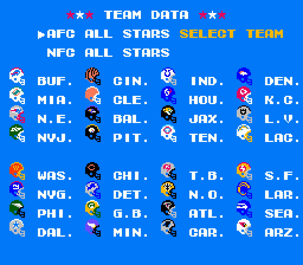 Tecmo Super Bowl 2027 NES Reproduction