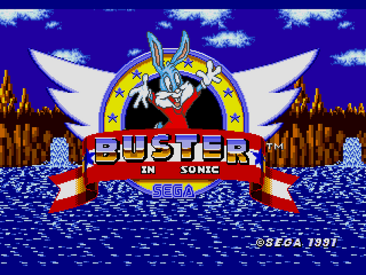 Buster Bunny in Sonic the Hedgehog Sega Genesis Repro Game Cart