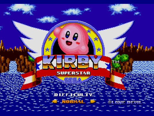 Kirby in Sonic the Hedgehog Sega Genesis Game