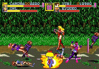 Girl's Paradise in Streets of Rage 2 Sega Genesis Beat 'em Up Repro Game