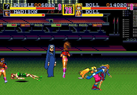 Girl's Paradise in Streets of Rage 2 Sega Genesis Beat 'em Up Repro Game