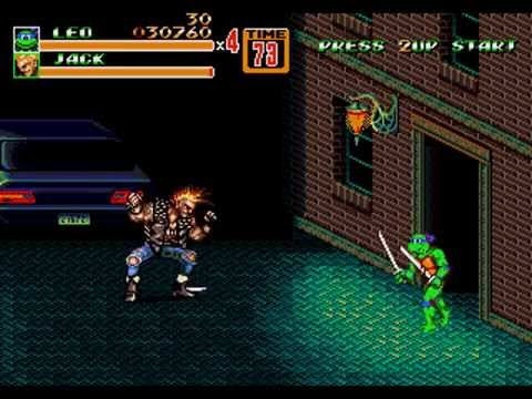 TMNT in Streets of Rage 2 Sega Genesis Repro Beat 'em Up Classic Game