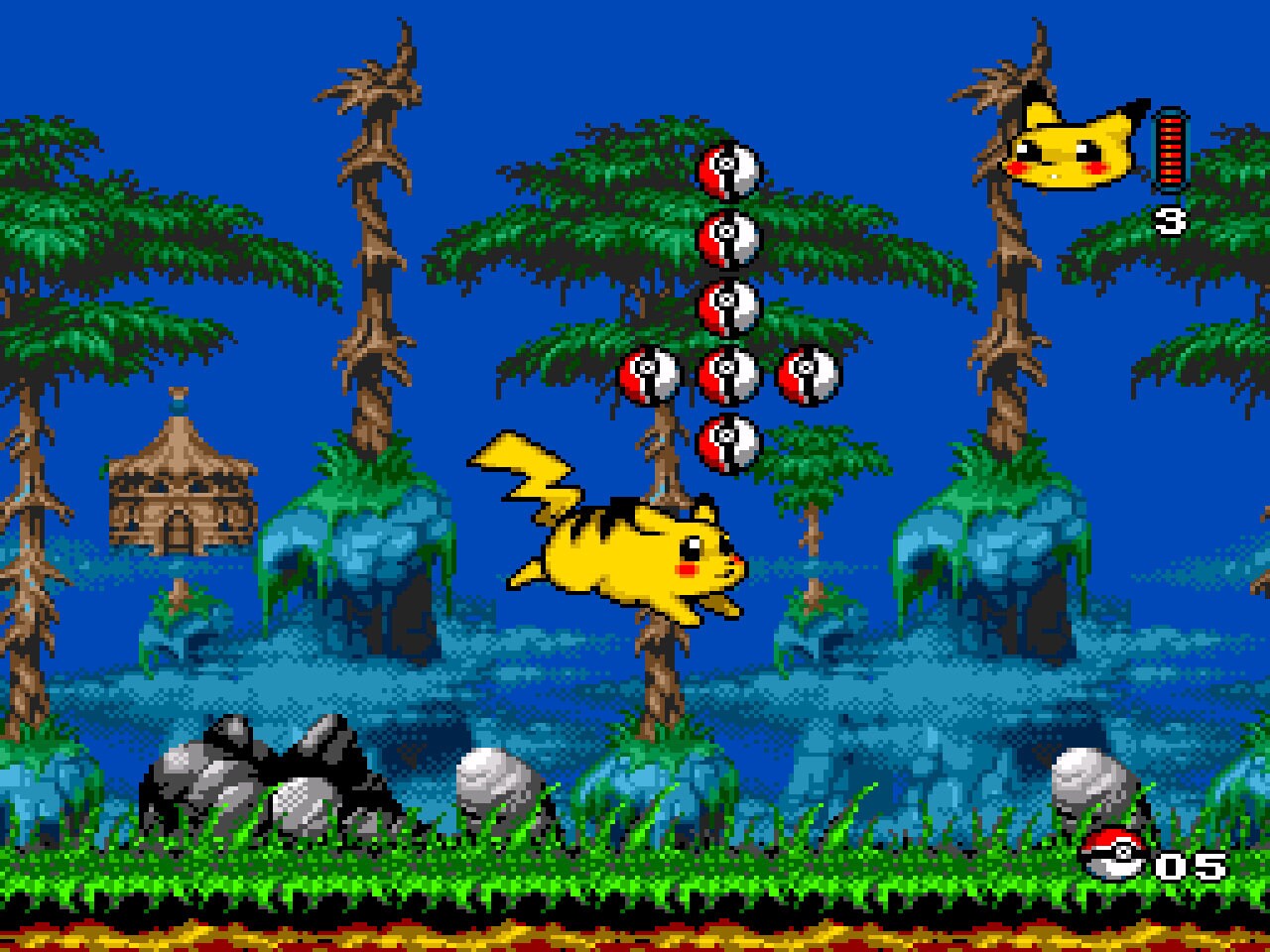 Pokemon 2 Pikachu Adventure Sega Genesis Game