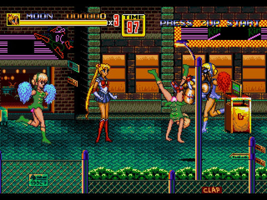 Sailor Moon in Streets of Rage 2 Sega Genesis Game