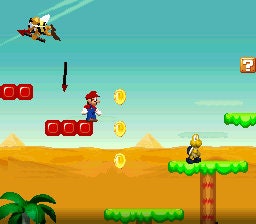 New Super Mario Land SNES Sidescrolling Game Port Nintendo