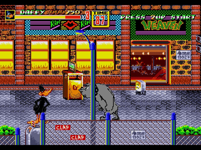 Looney Tunes in Streets of Rage 2 Sega Genesis Game Cart