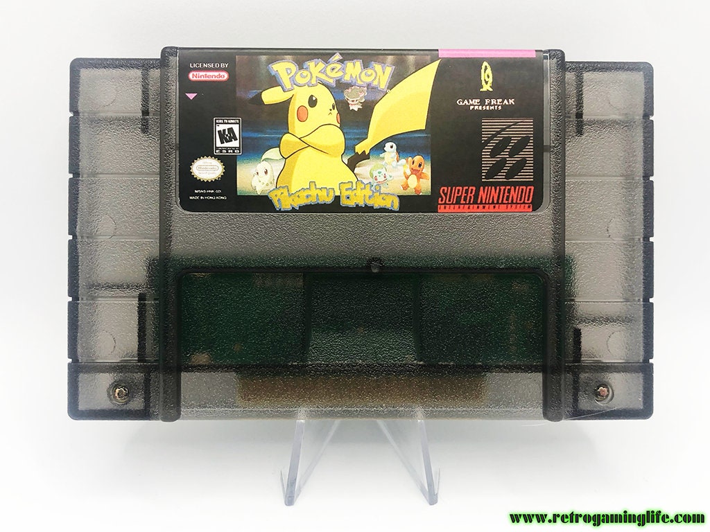 Pokemon Pikachu Version Repro SNES Side Scrolling Game