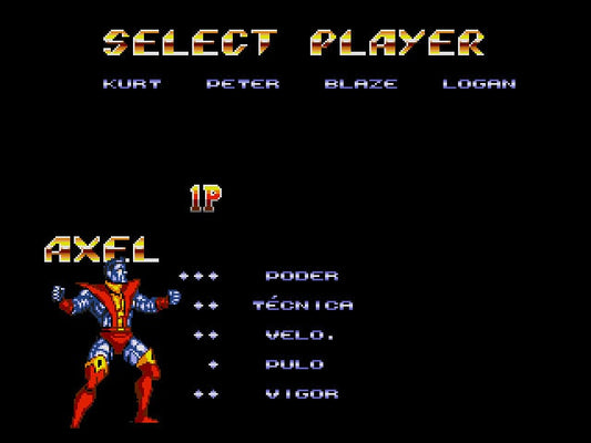 X-men in Streets of Rage 2 Sega Genesis Game Cart