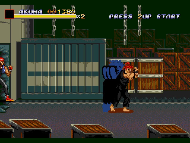 Akuma in Streets of Rage 3 Sega Genesis Game Cart