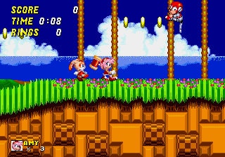 Amy and Cream in Sonic the Hedgehog 2 Sega Genesis Game Cart