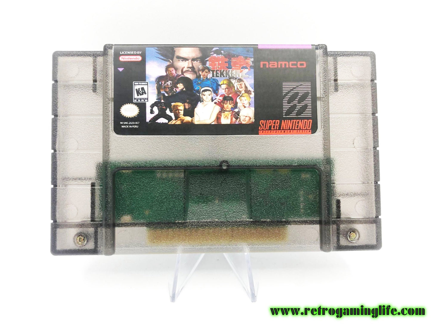 Tekken 2 SNES Fighting Game Cart Repro