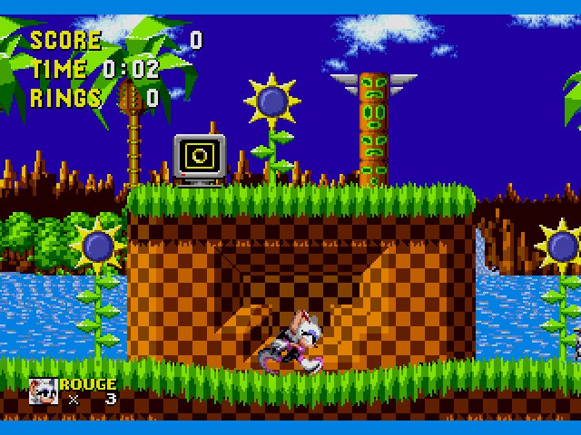 Rouge the Bat in Sonic the Hedgehog Sega Genesis Game Cart Repro