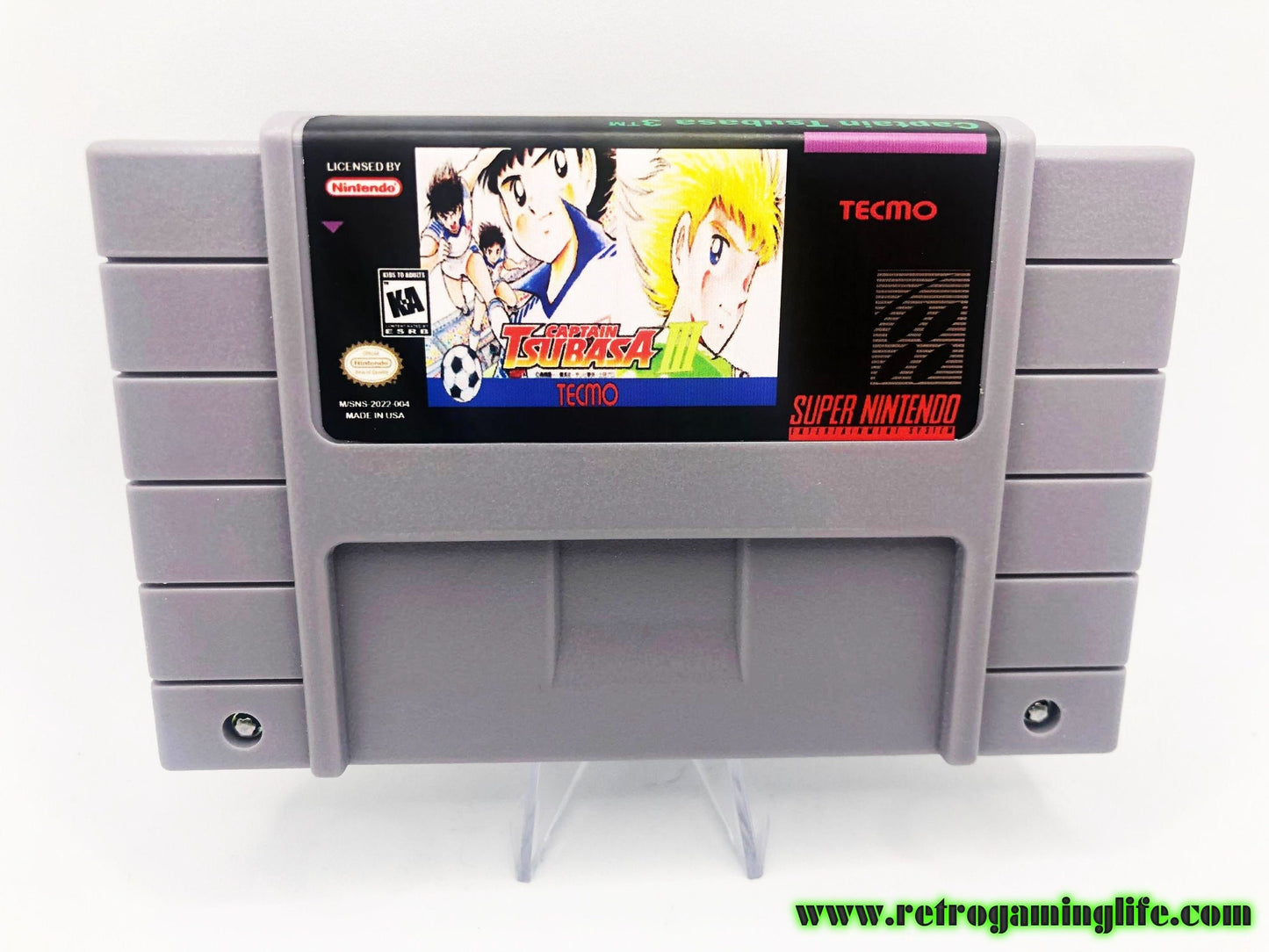 Captain Tsubasa 3 Snes English Translated Repro Cart