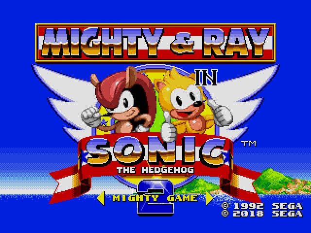 Mighty & Ray in Sonic the Hedgehog 2 Sega Genesis Game Cart Repro