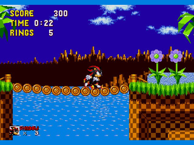 Shadow in Sonic the Hedgehog Genesis Game Cart Repro