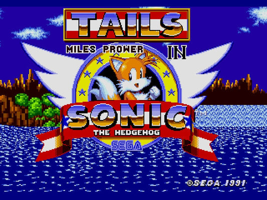 Tails in Sonic the Hedgehog Sega Genesis Game Cart Repro