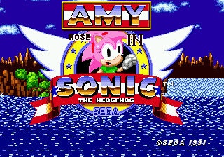 Amy Rose in Sonic the Hedgehog Sega Genesis Game Cart Repro