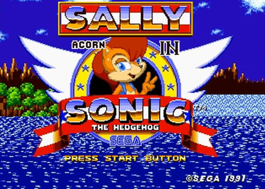 Sally Acorn in Sonic the Hedgehog Sega Genesis Game Repro Cart Game