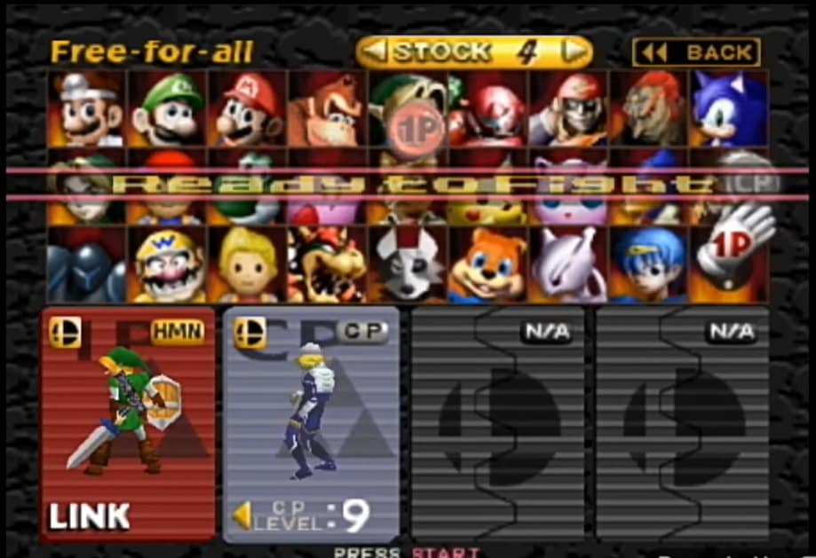 Super Smash Remix 1.2.2 Nintendo 64 Repro Game Cart