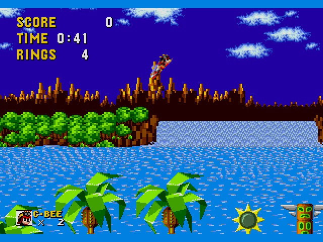 Charmy the Bee in Sonic the Hedgehog Sega Genesis Repro Game Cart