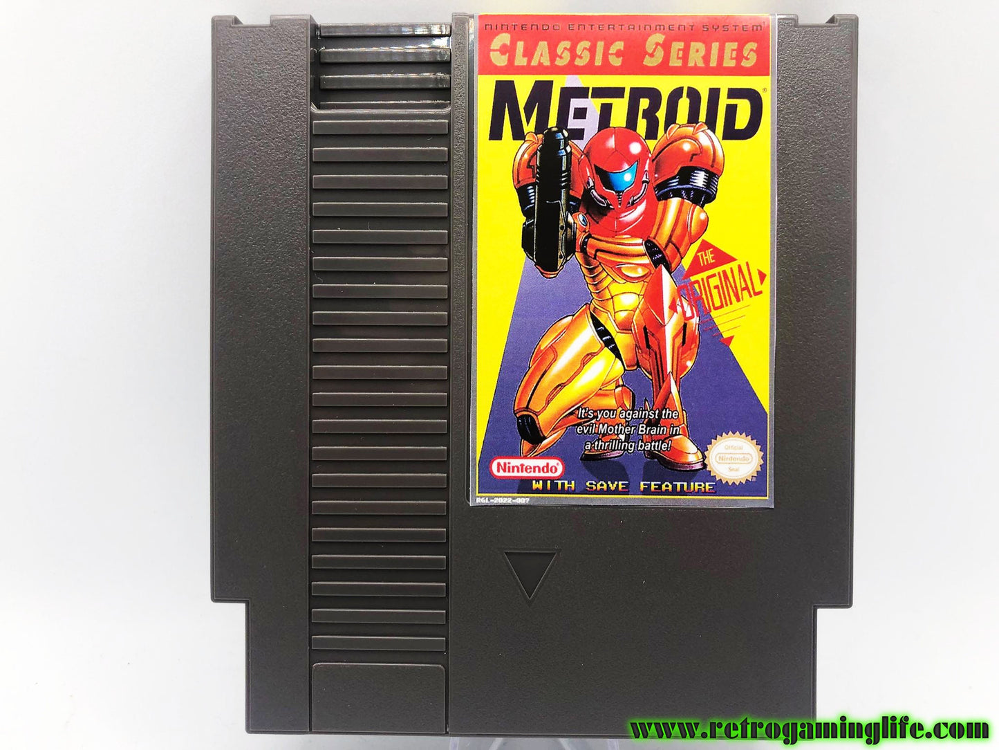 Metroid Battery Save Edition NES Game Cart