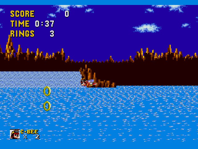 Charmy the Bee in Sonic the Hedgehog Sega Genesis Repro Game Cart