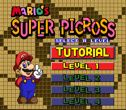 Super Mario Picross English SNES Reproduction Video Game Cart