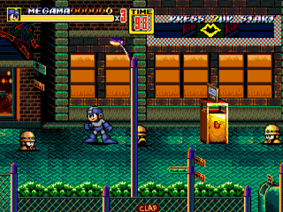 MEGA MAN: THE POWER BATTLE in STREETS OF RAGE II Sega Genesis Repro Cart