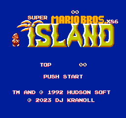 Super Mario Bros. X86 Island – NES Reproduction Cartridge