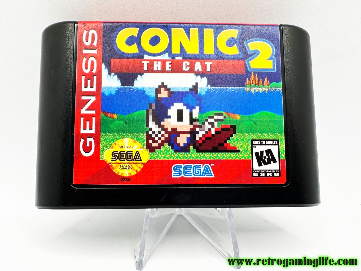 Conic the Cat 2 Sega Genesis Repro Game Cart
