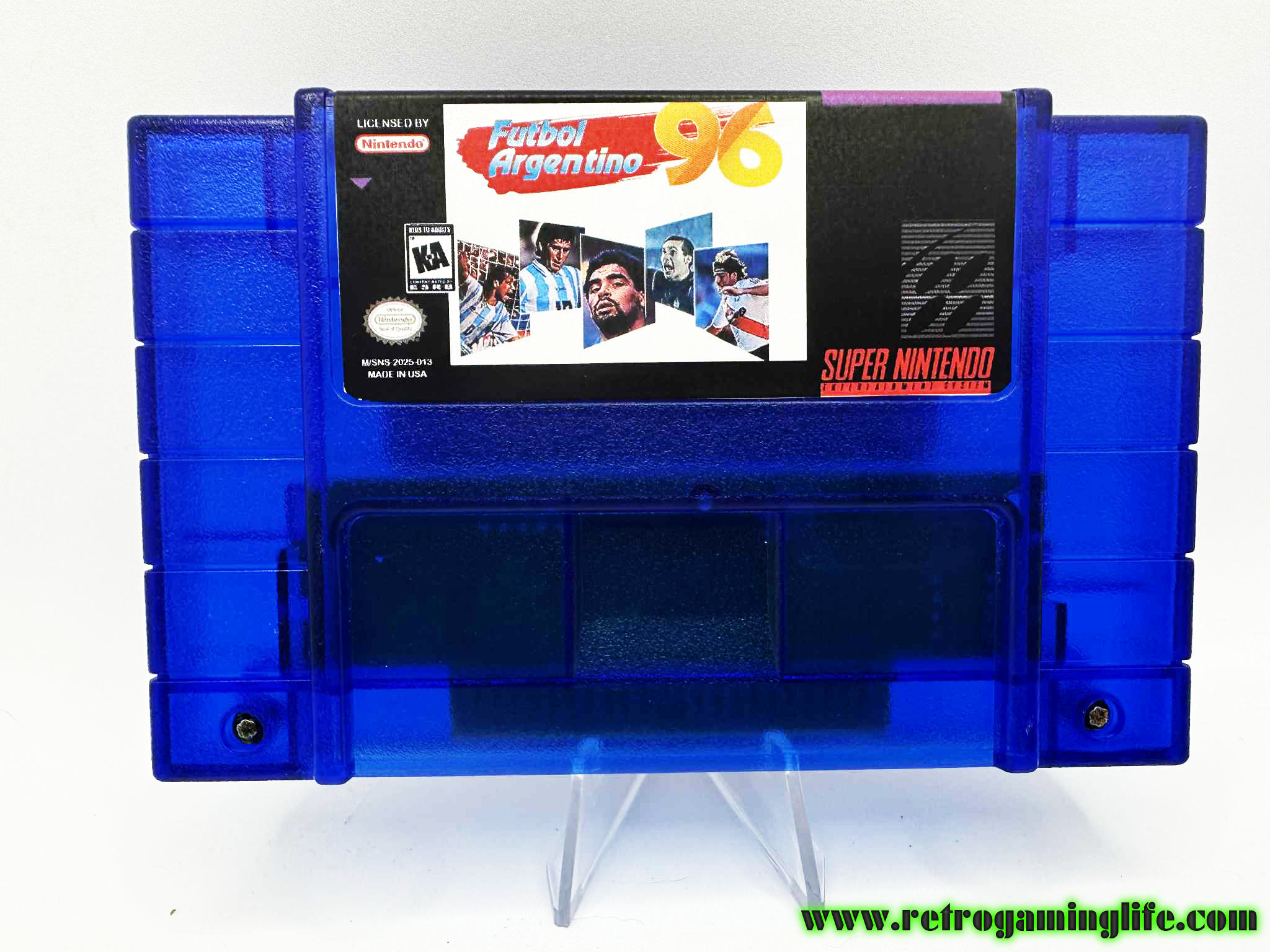 Nintendo Reproduction Console Fútbol Argentino ‘96 – Super Nintendo Reproduction Cartridge ...