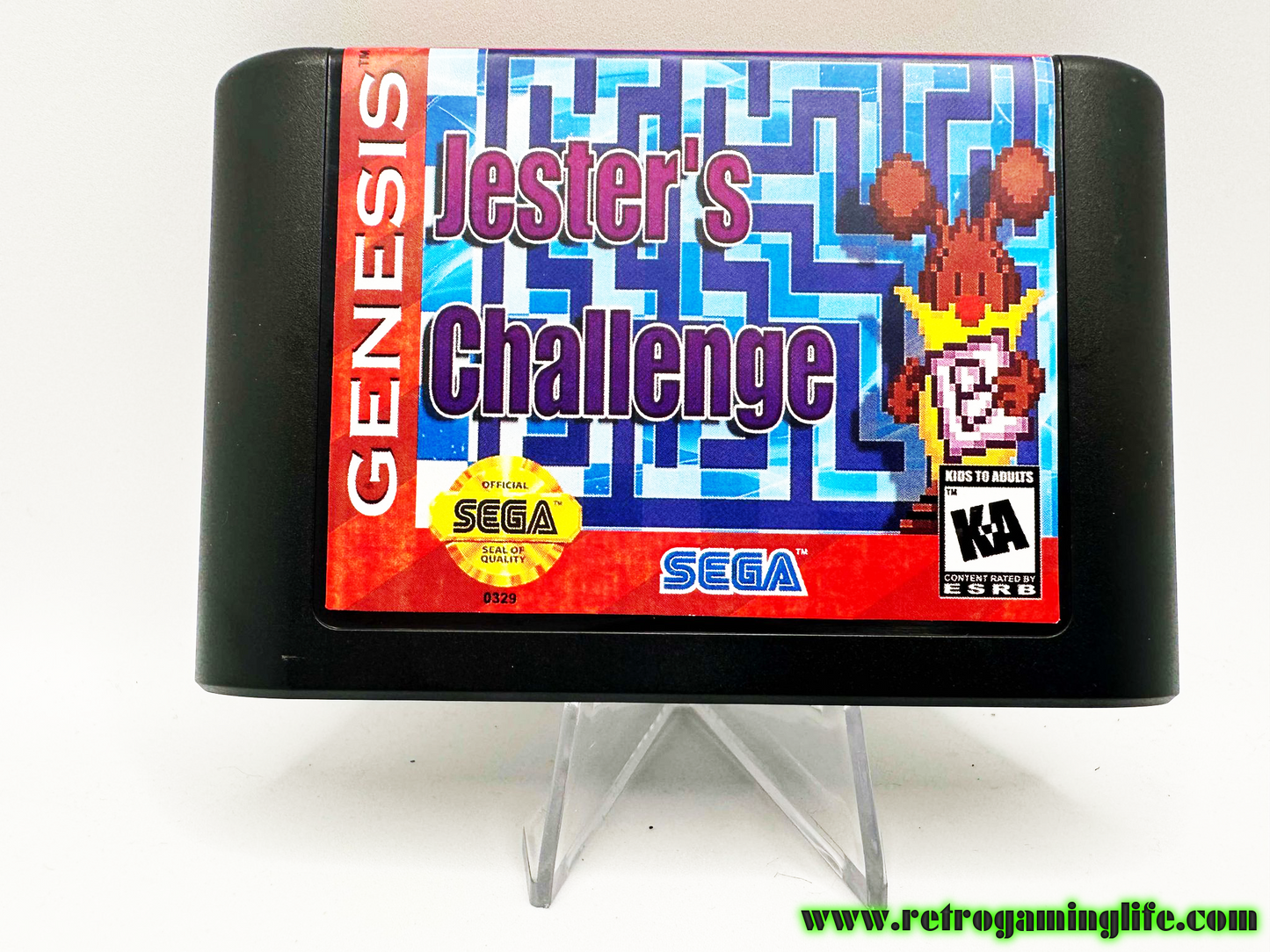 Jester's Challenge Sega Genesis Reproduction Video Game Cart