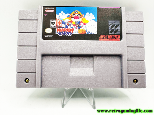 Mario & Wario SNES Video Game Cart