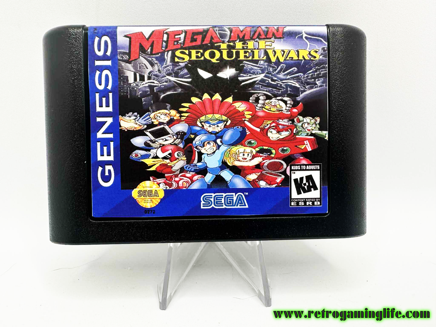 Mega Man the Sequel Wars Sega Genesis Reproduction Video Game Cart