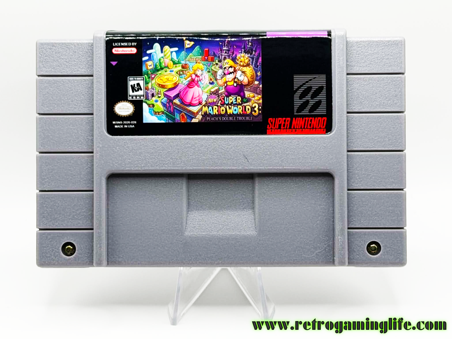 New Super Mario World 3: Peach's Double Trouble (SNES) – Reproduction Cartridge