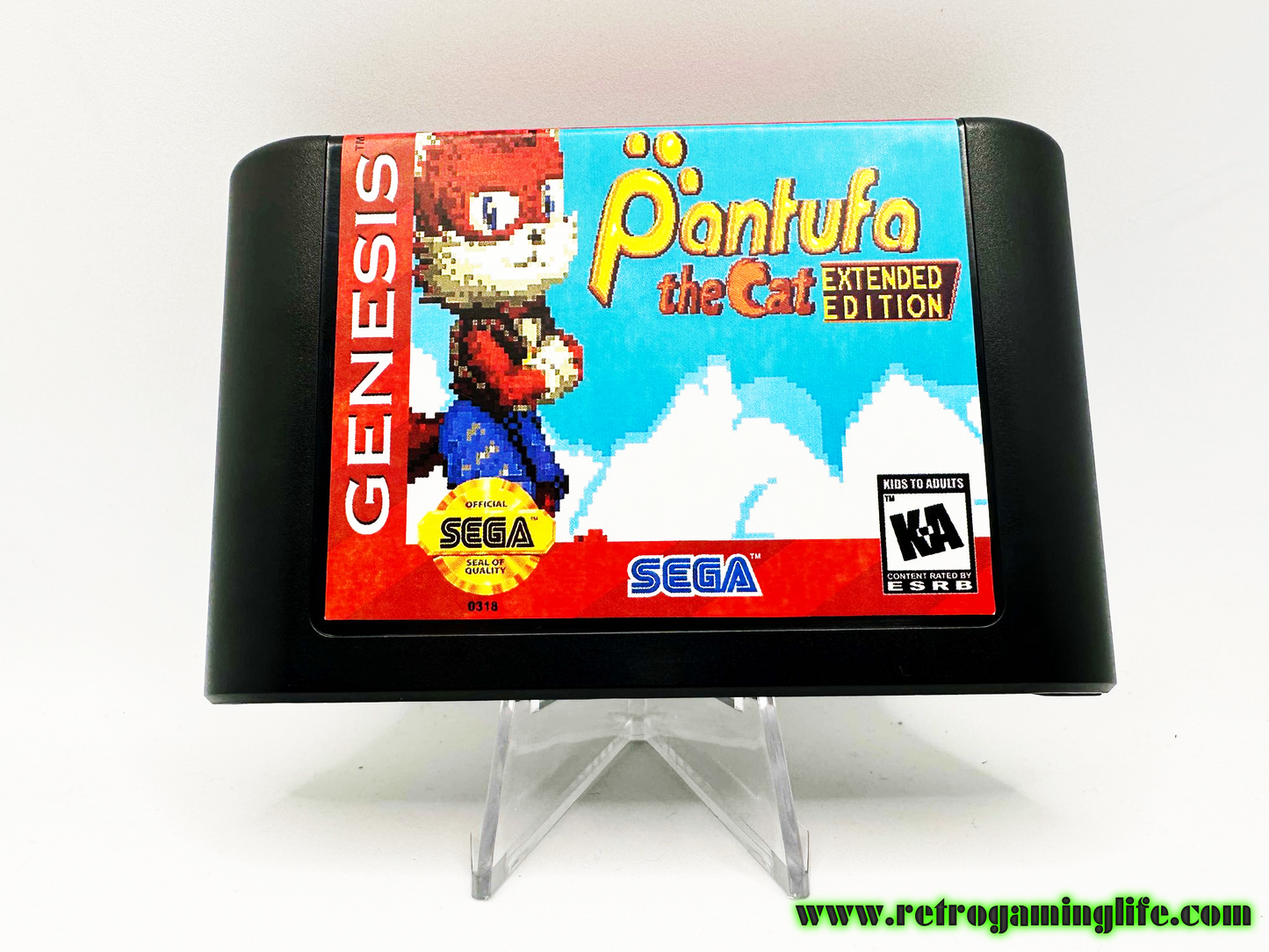 Pantufa the Cat Sega Genesis Reproduction Video Game Cart