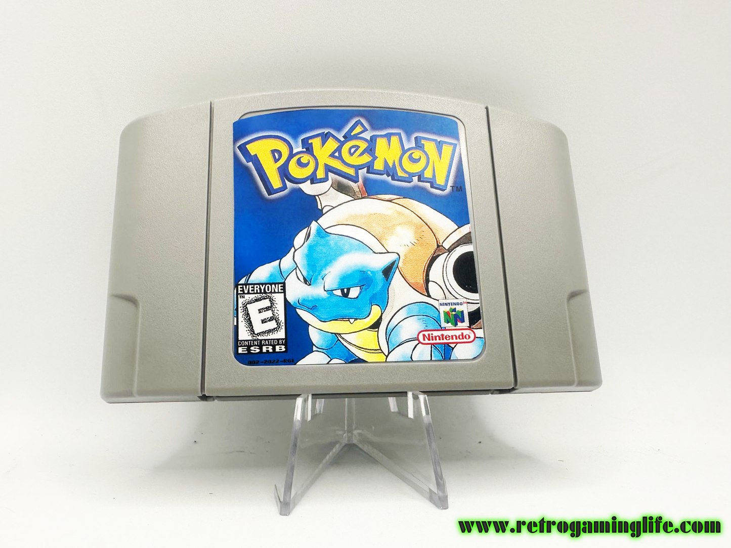 Pokemon Blue Version Nintendo 64 Game Cart