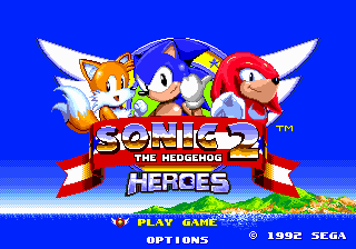 Sonic 2 Heroes Sega Genesis Reproduction Video Game Cart