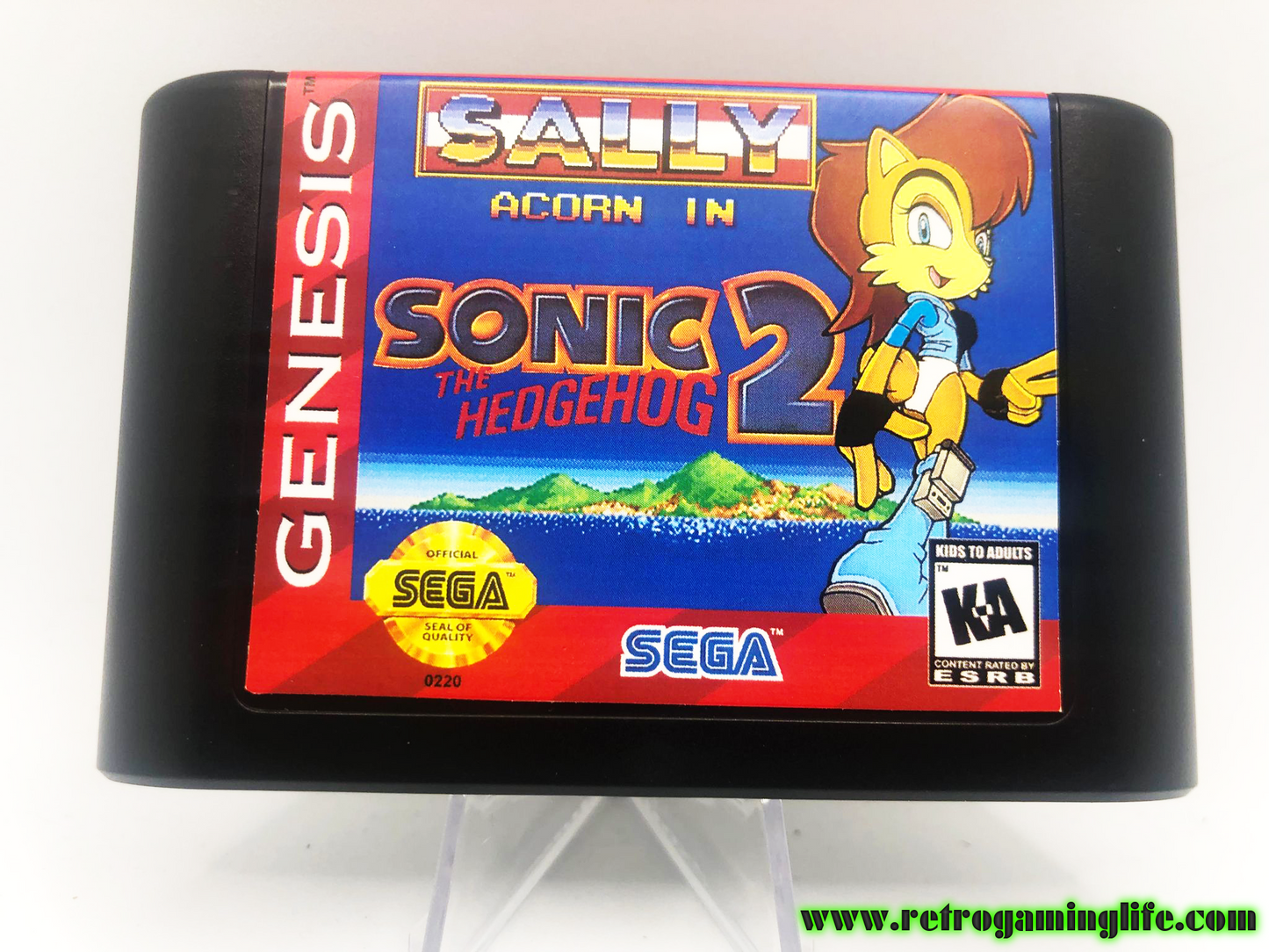 Sally Acorn in Sonic the Hedgehog 2 Sega Genesis Reproduction Game Cart