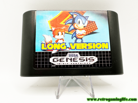 Sonic the Hedgehog 2 Long Version Sega Genesis Reproduction Video Game Cart